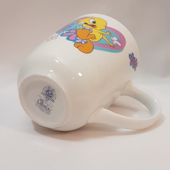 Set of 4 Vintage Warner Brothers Looney Tunes Tweetie Bird Mugs Teacups Gibson - Picture 14 of 16